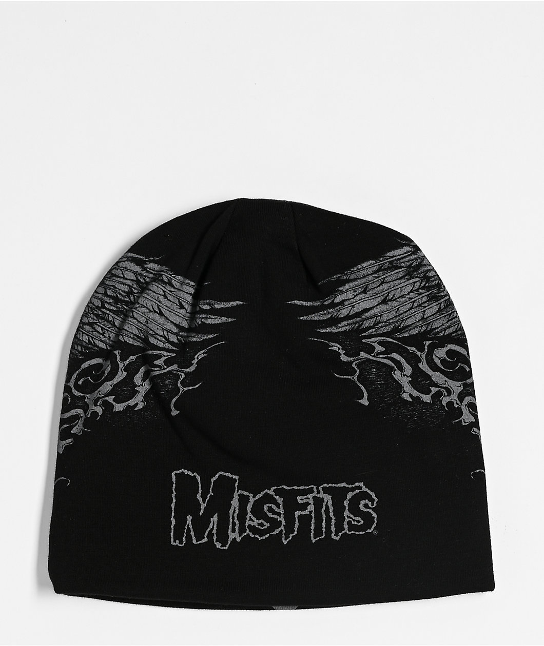 Affliction x Misfits Wings Black Reversible Skully Beanie