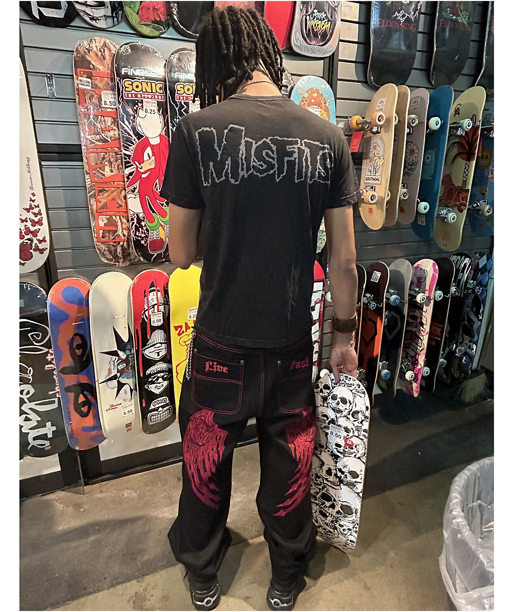 Affliction x Misfits Wings Black Wash Hoodie