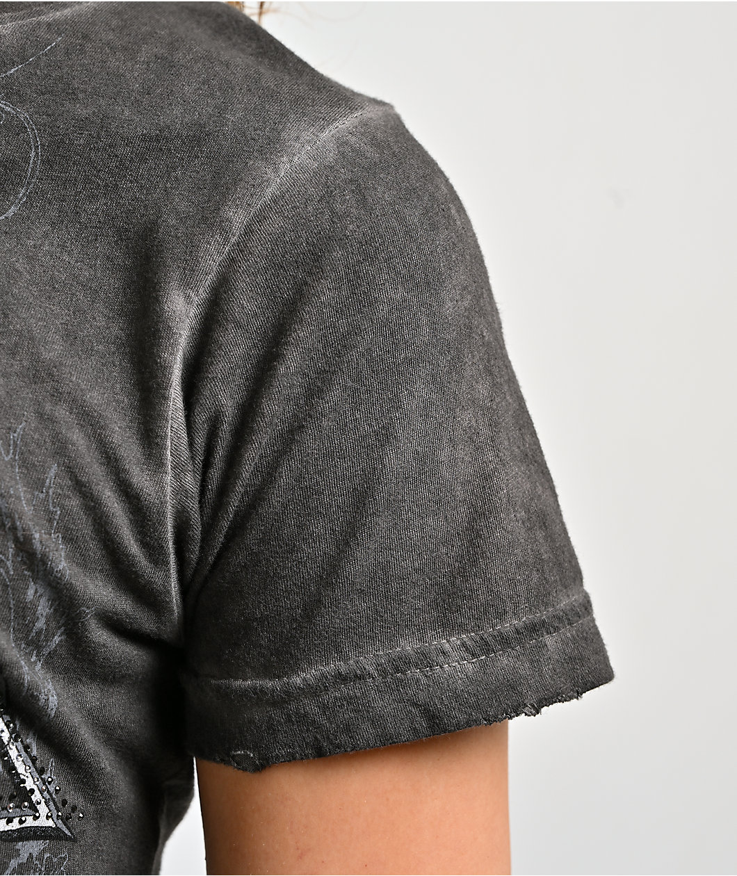 Affliction x Rogue Crest Grey Wash T-Shirt