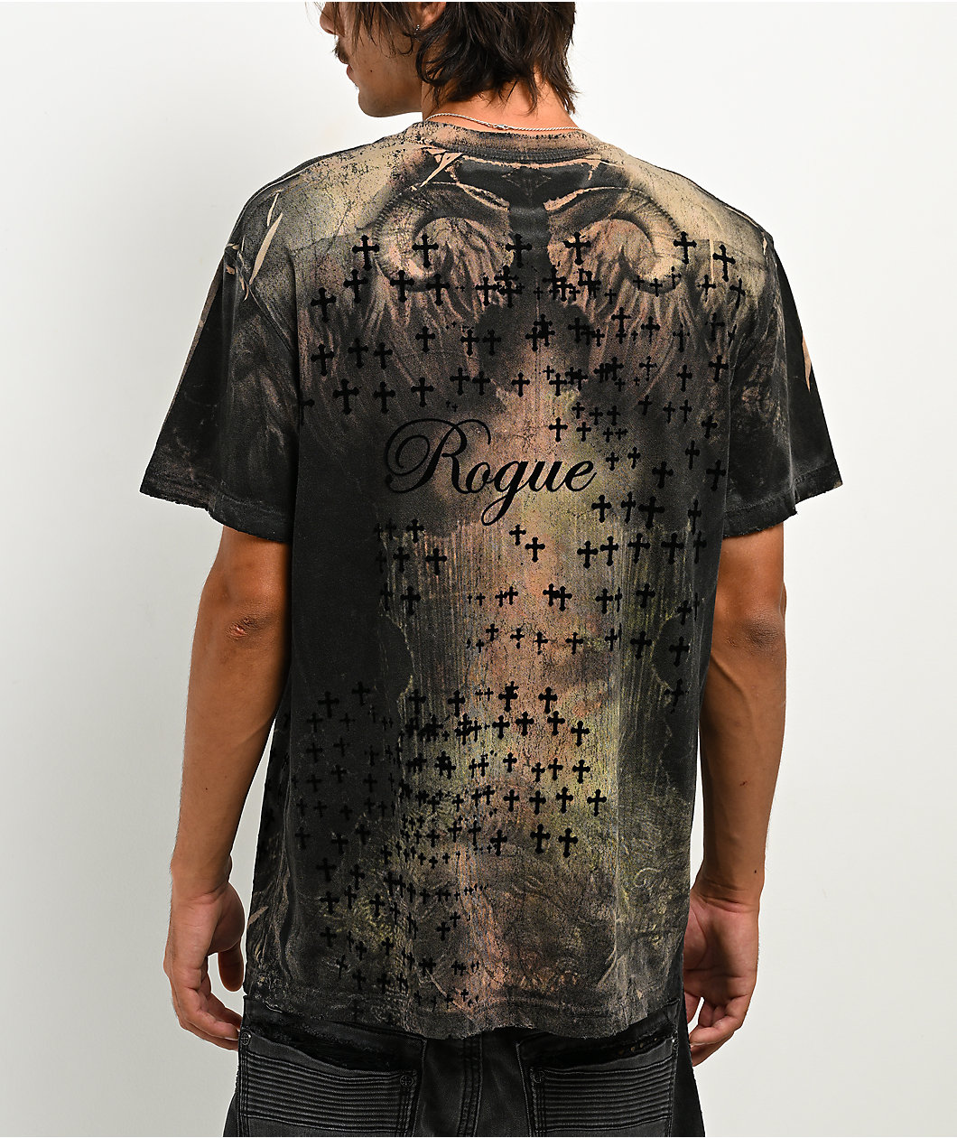 Affliction x Rogue Dagger Black Wash T-Shirt