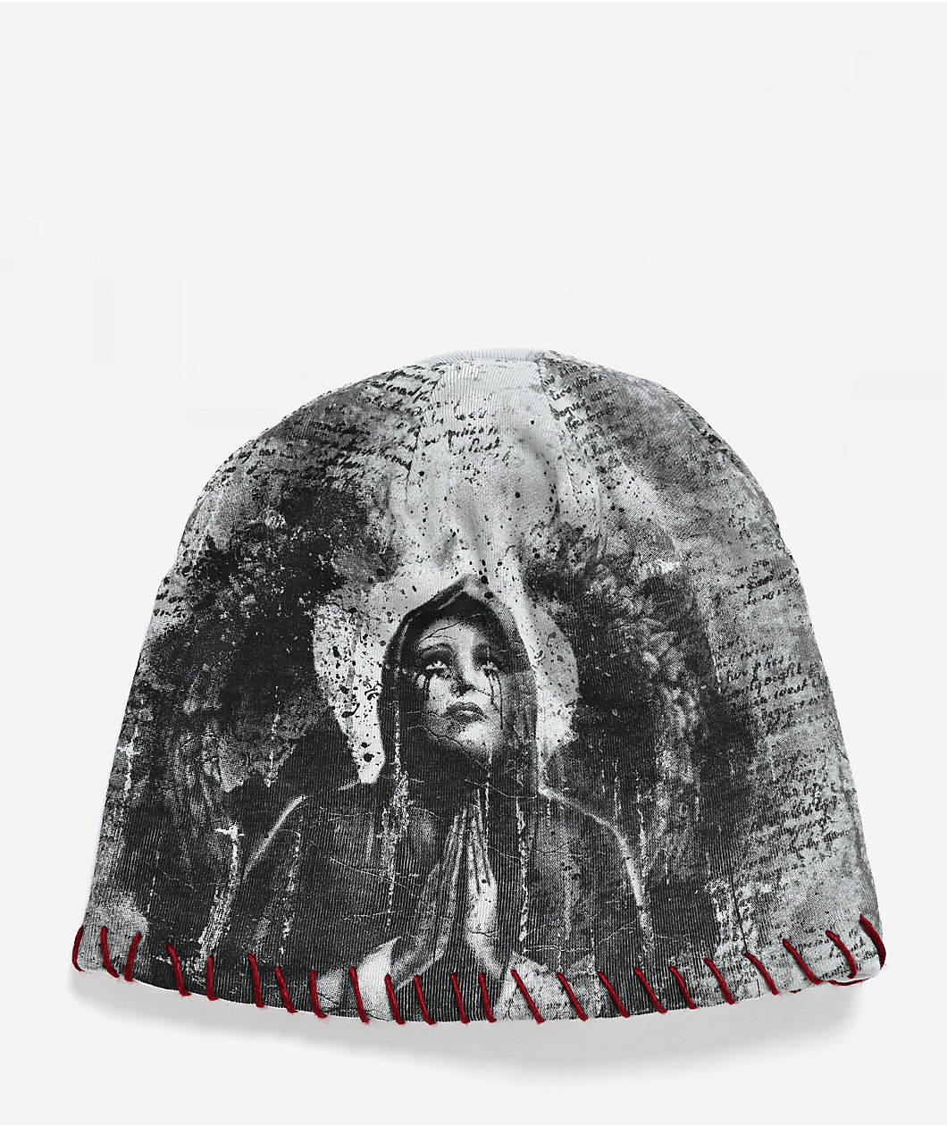 Affliction x Rogue Mourning Grey Reversible Skully Beanie