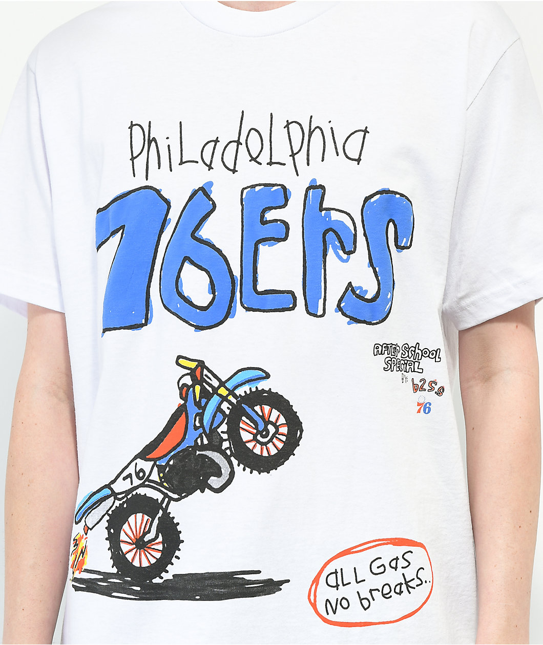 After School Special x NBA Philadelphia 76ers White T-Shirt