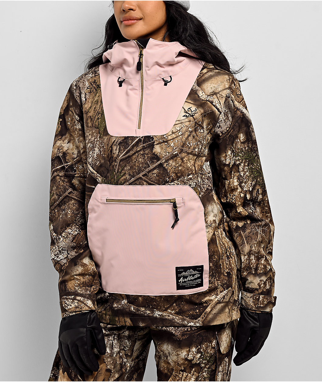 Airblaster x Realtree APX® Freedom Natural & Camo 10K Anorak Snowboard Jacket