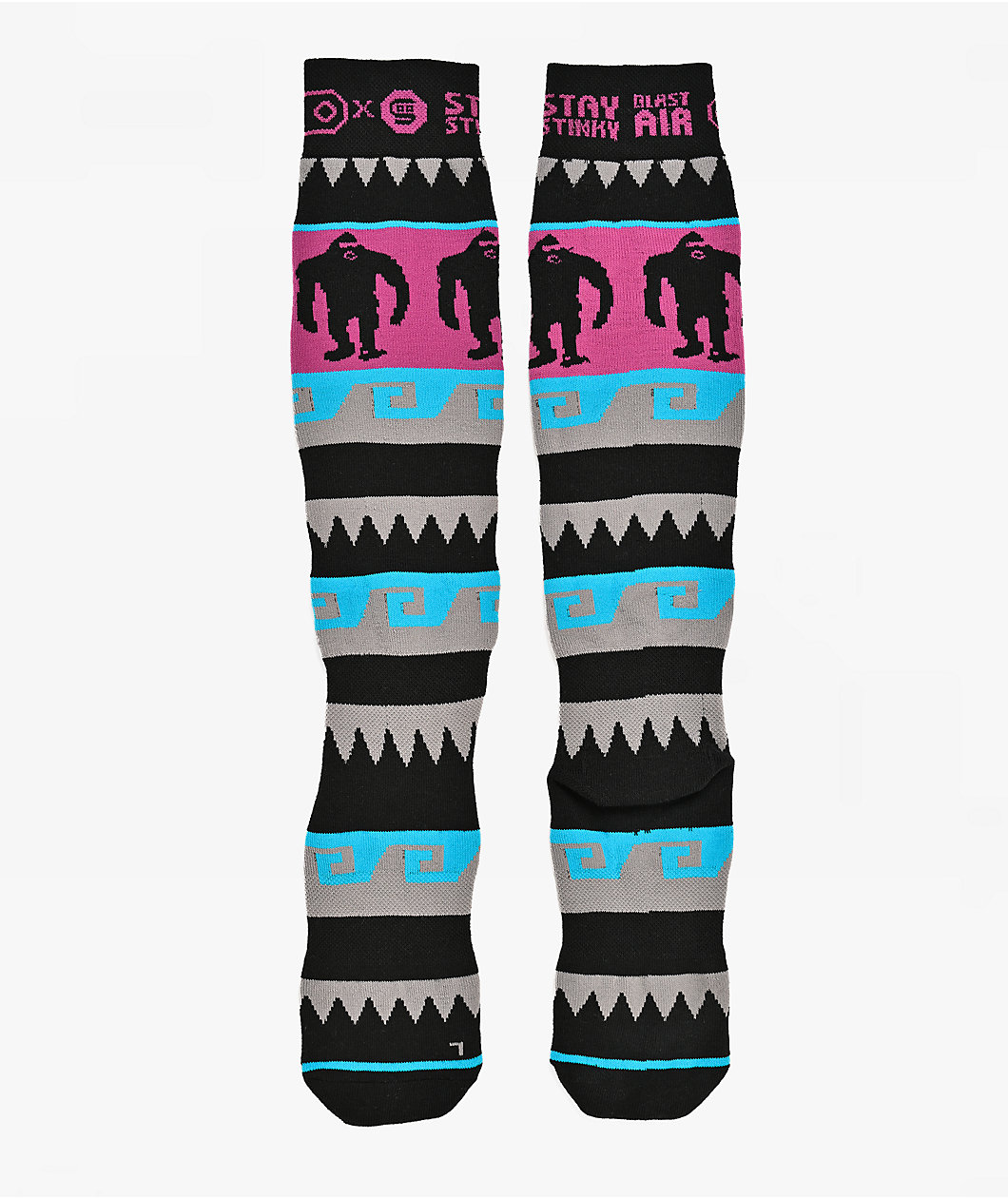 Airblaster x Stinky Socks Squatch Black Heavy Snowboard Socks
