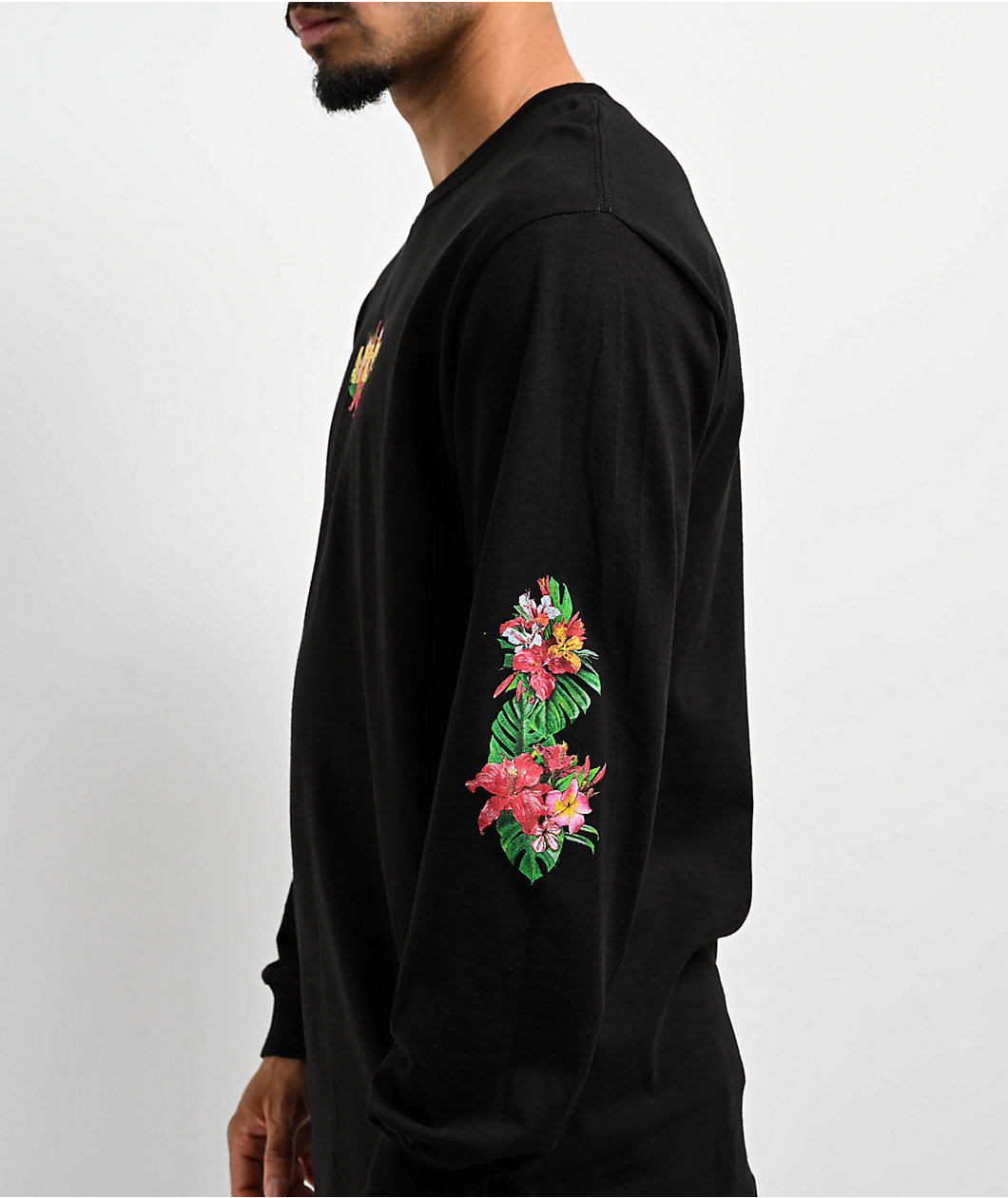 Alltimers Future Flowers Black Long Sleeve T-Shirt