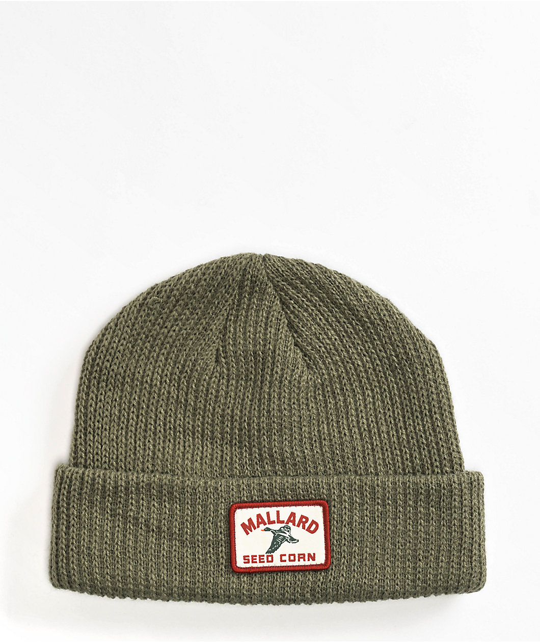 American Needle Mallard Seed Corn Fisher Knit Green Beanie
