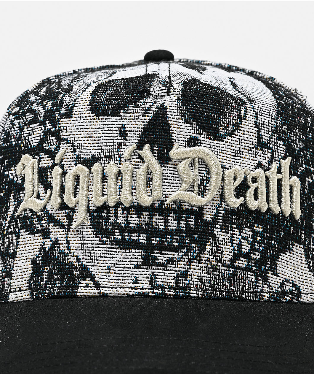 American Needle x Liquid Death Tapestry White Hat