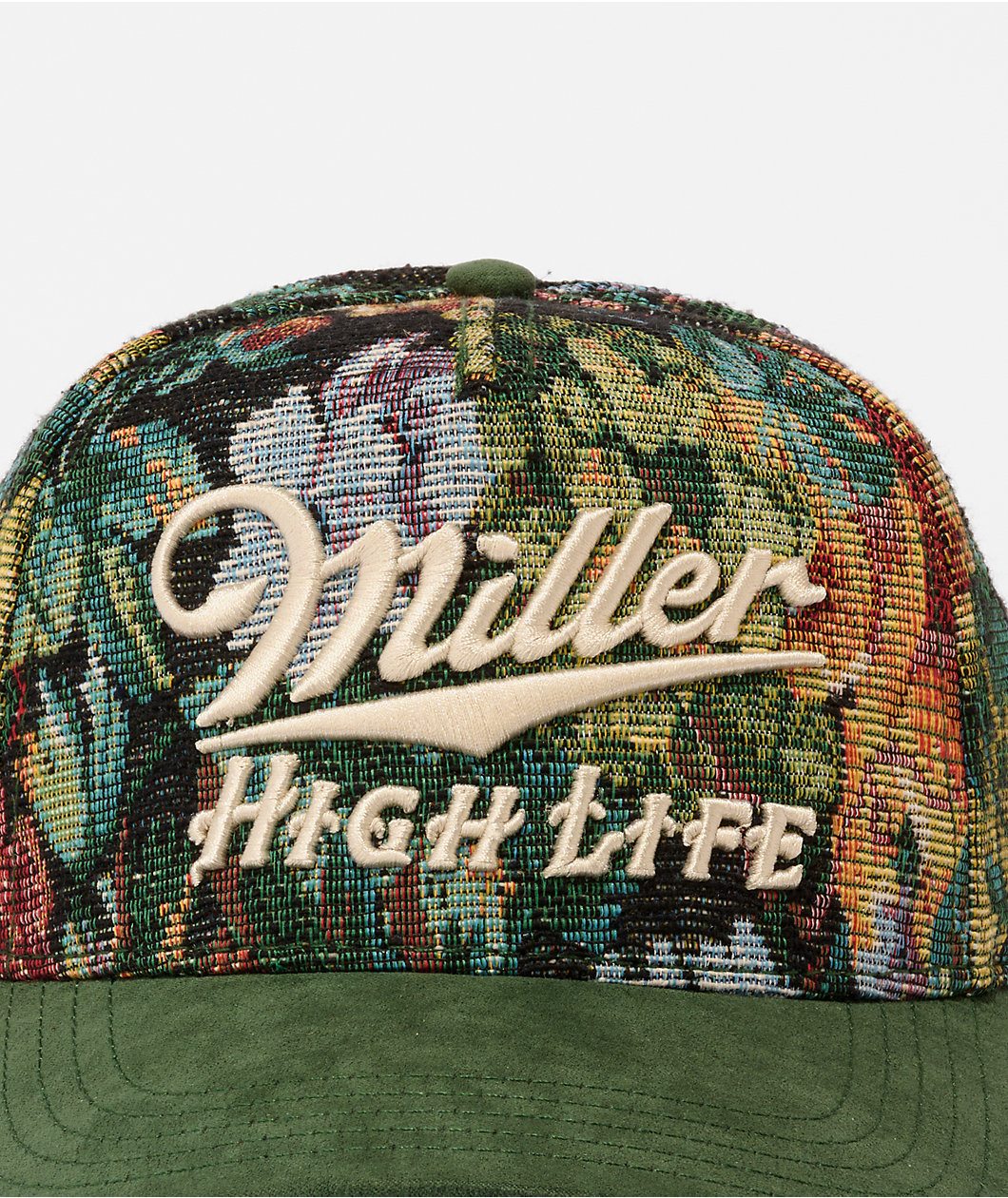 American Needle x Miller Genuine Draft High Life Tapestry Green Snapback Hat