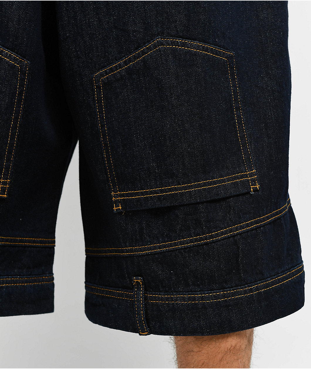 American Stitch Backwards Dark Blue Denim Shorts