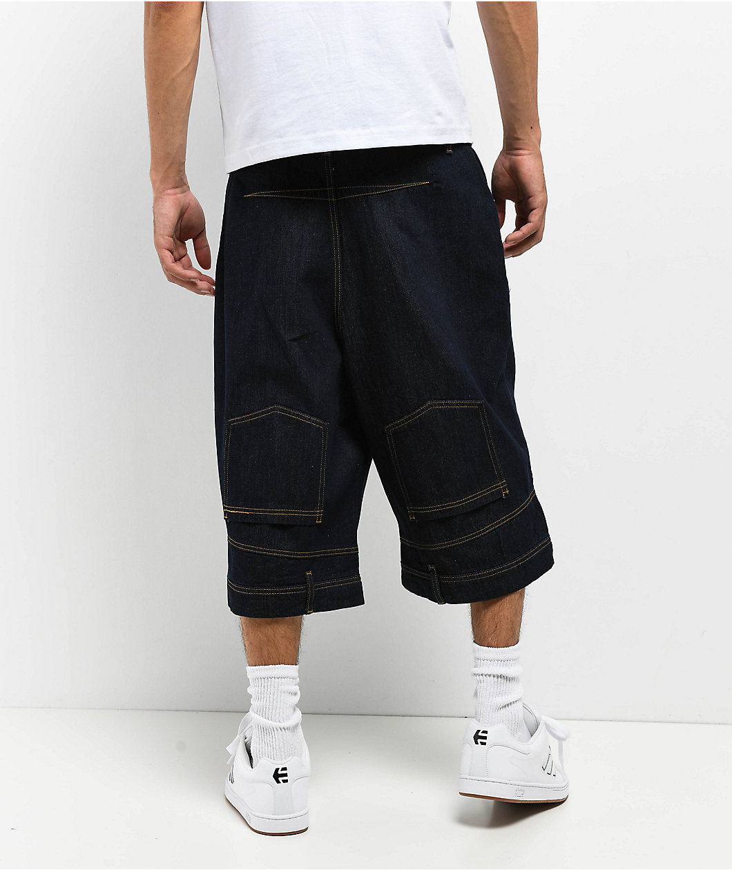American Stitch Backwards Dark Blue Denim Shorts