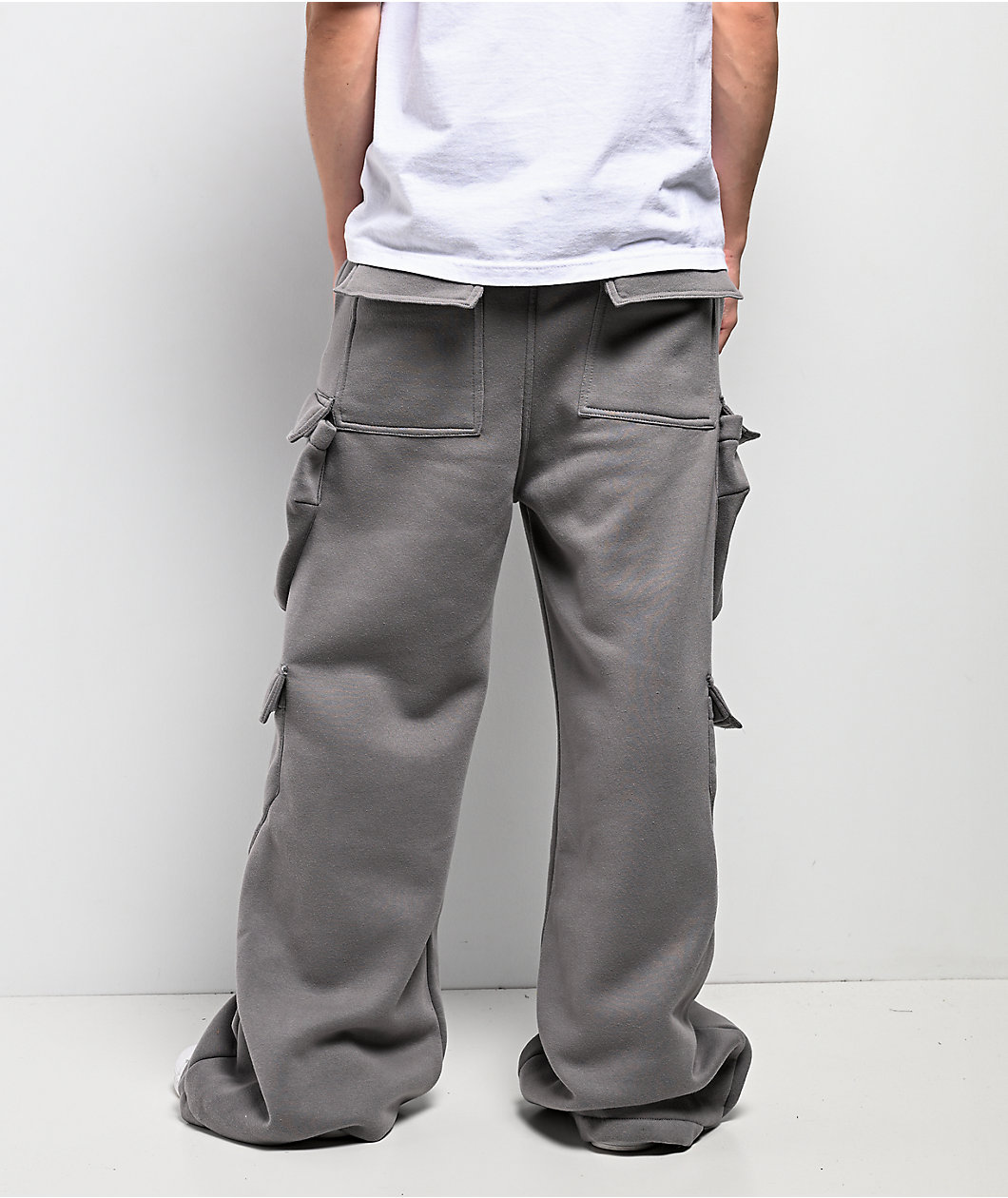 American Stitch Grey Cargo Loose Fit Sweatpants