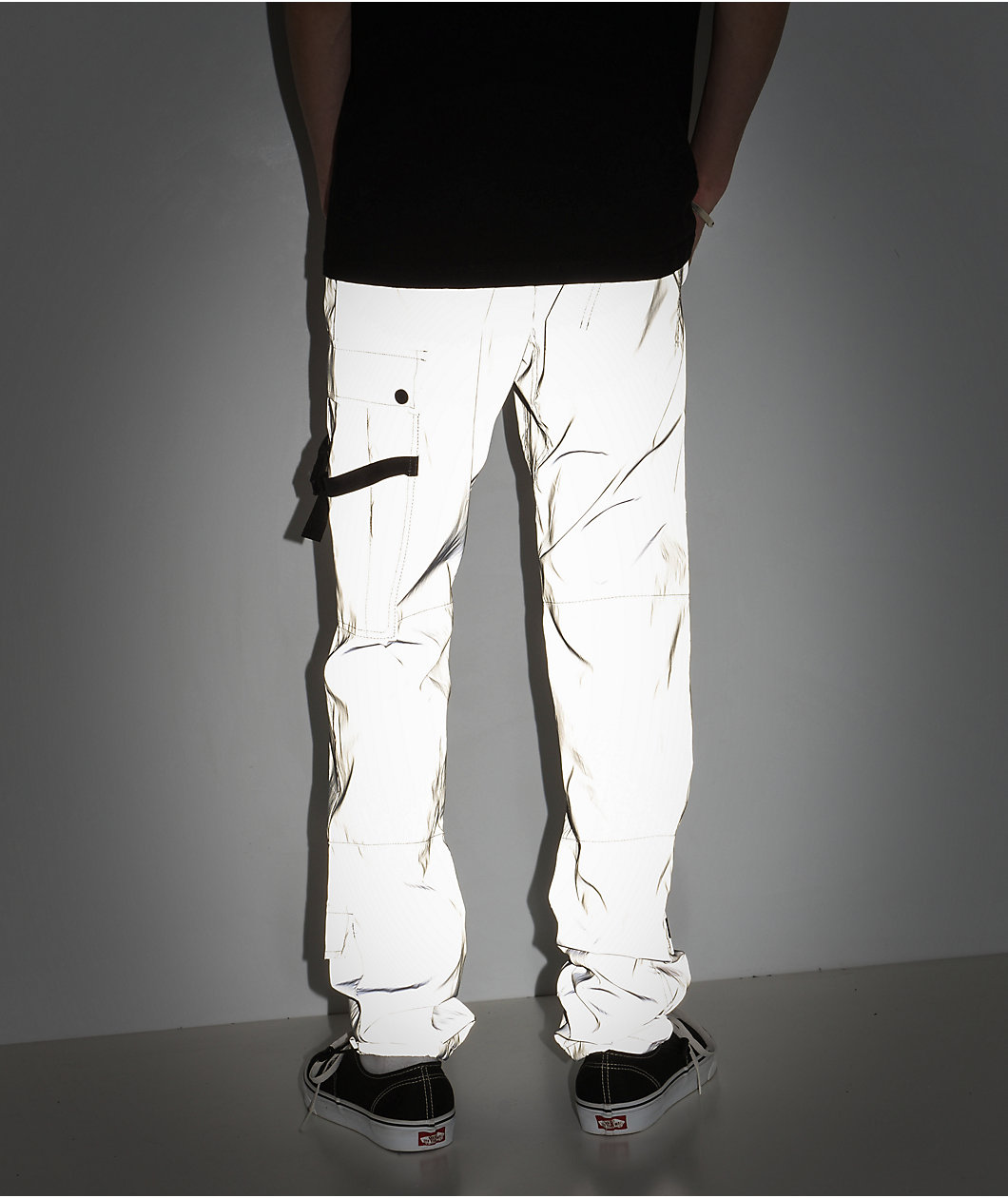 American Stitch Multi Pocket Reflective Grey Cargo Pants