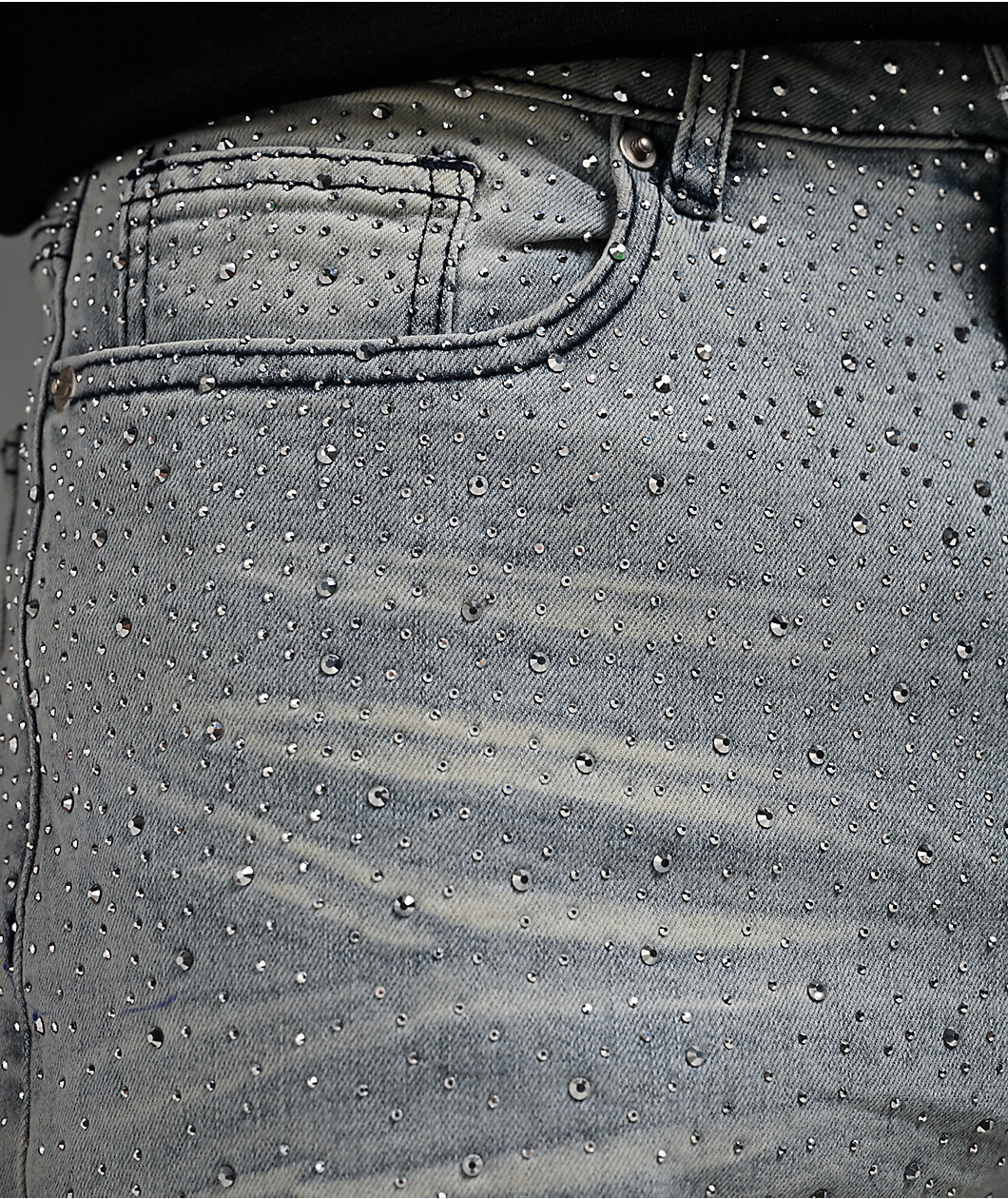 American Stitch Pearl Light Blue Wash Baggy Jeans