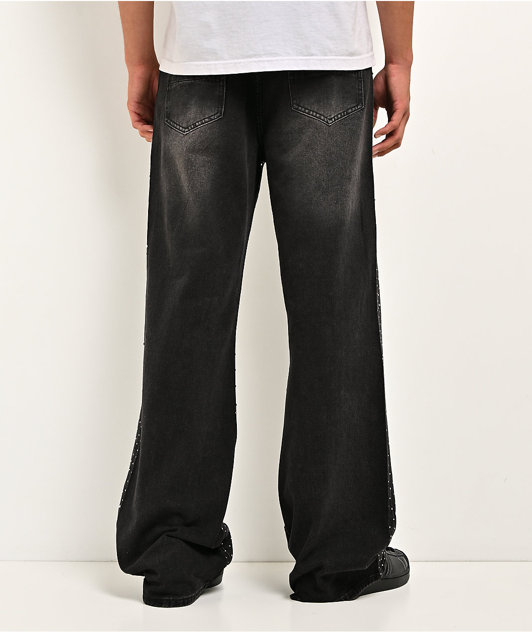 American Stitch Scattered Rhinestone Black Wash Jeans