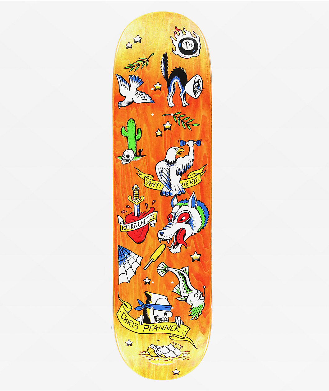 Anti-Hero Pfanner No Regerts 8.25" Skateboard Deck