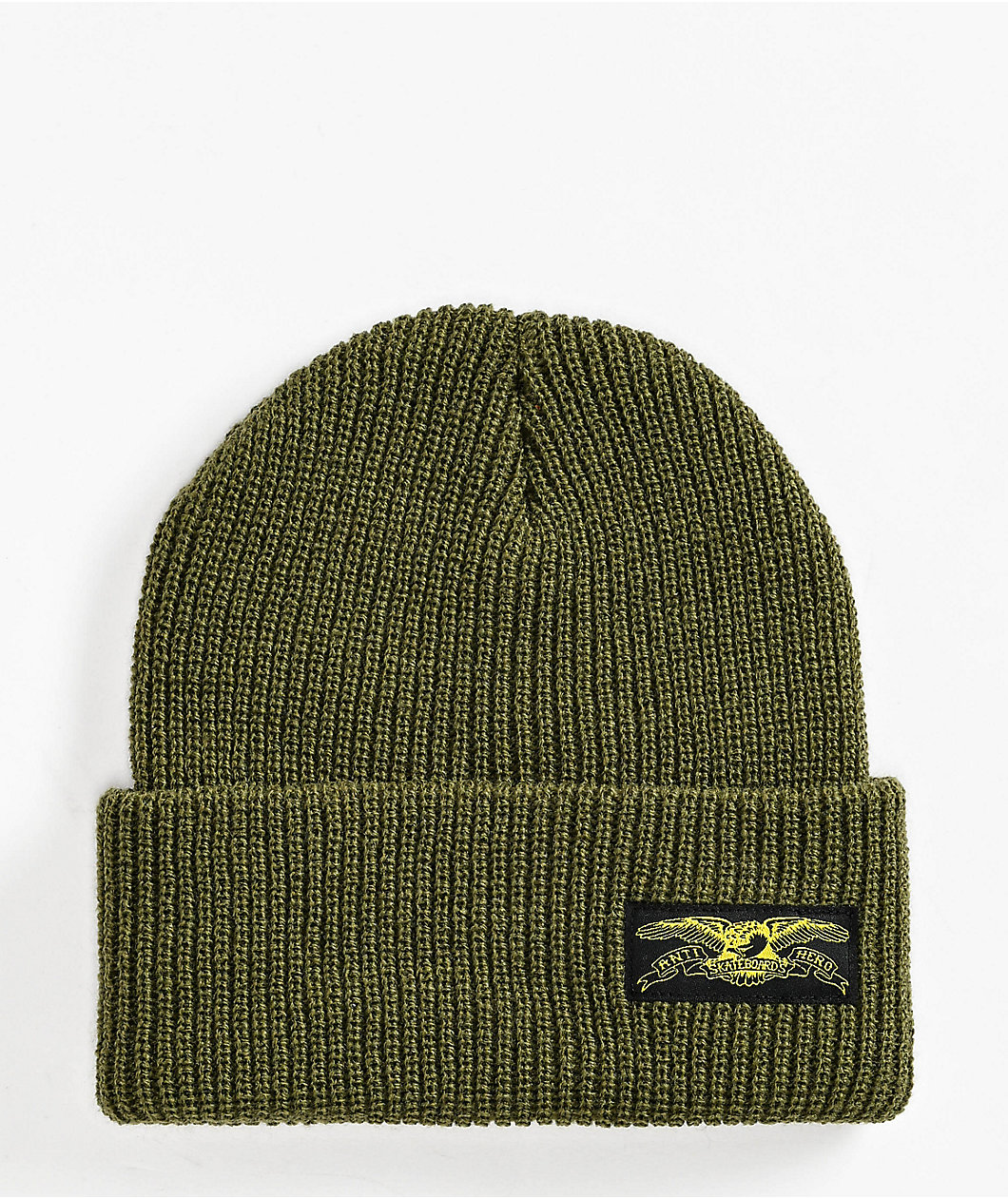 Anti-Hero Stock Eagle Label Olive Beanie