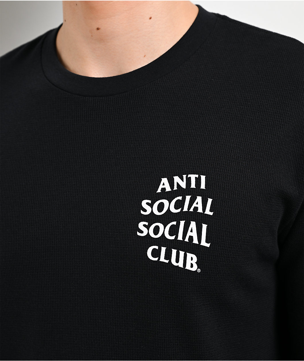 Anti Social Social Club Mind Games Black Thermal Long Sleeve T-Shirt