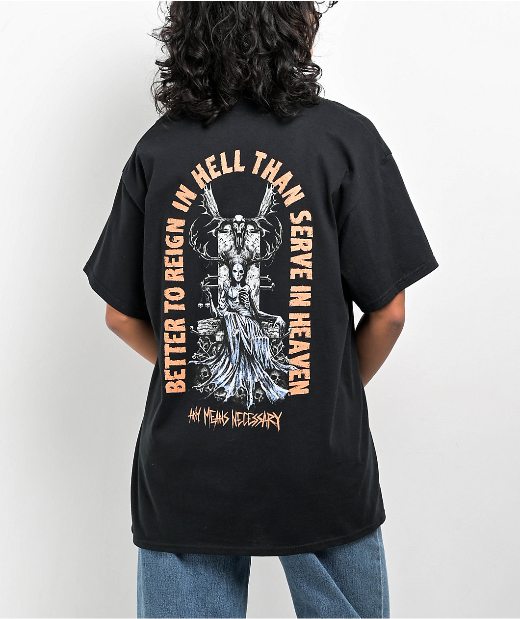 Any Means Necessary Reign In Hell Black T-Shirt