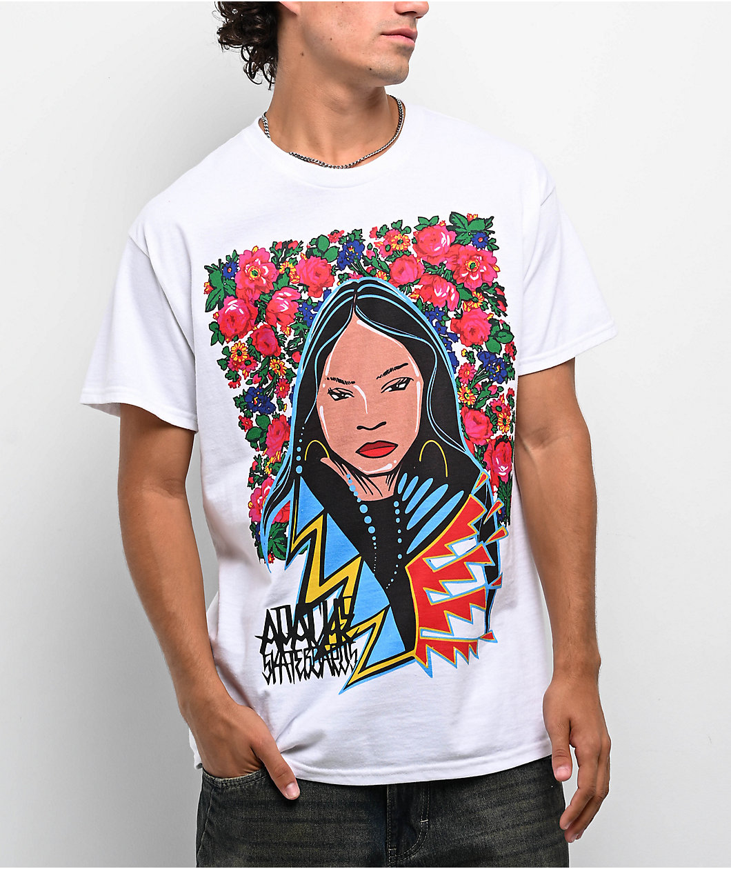 Apache Flower Girl White T-Shirt