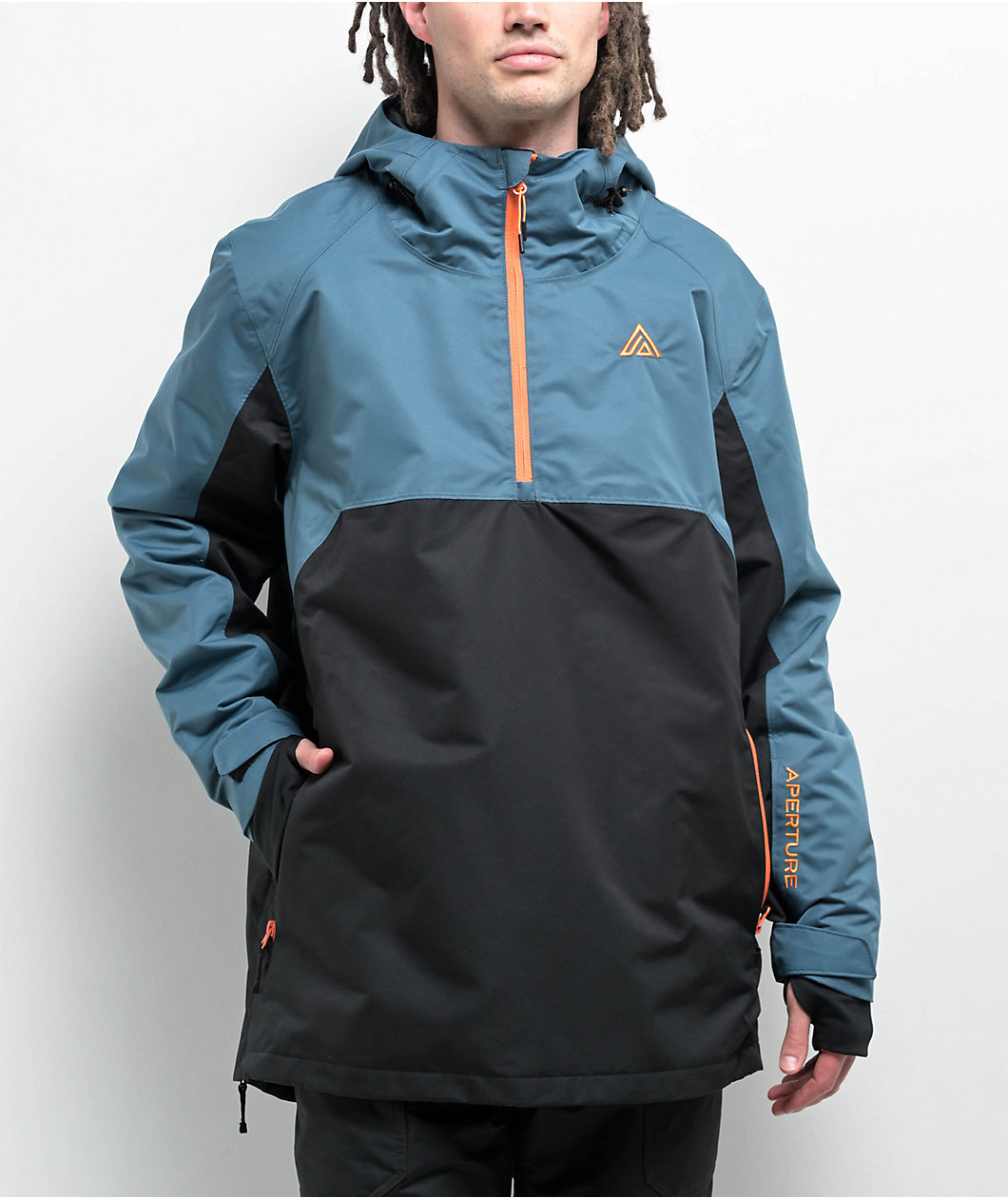 Aperture Atlas Turquoise Aqua & Black 10K Anorak Snowboard Jacket 2025