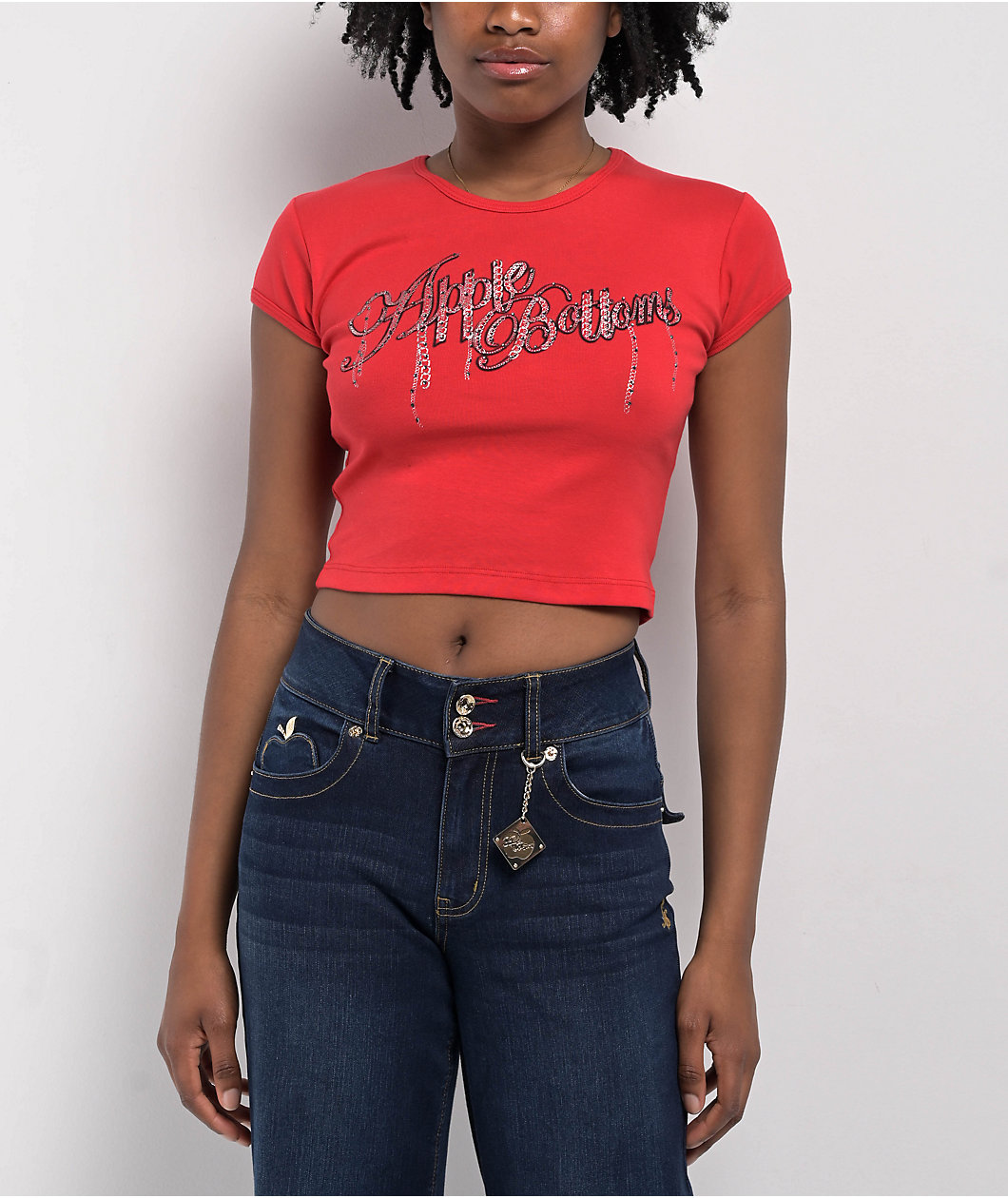 Apple Bottoms Chain Reaction Red Crop T-Shirt