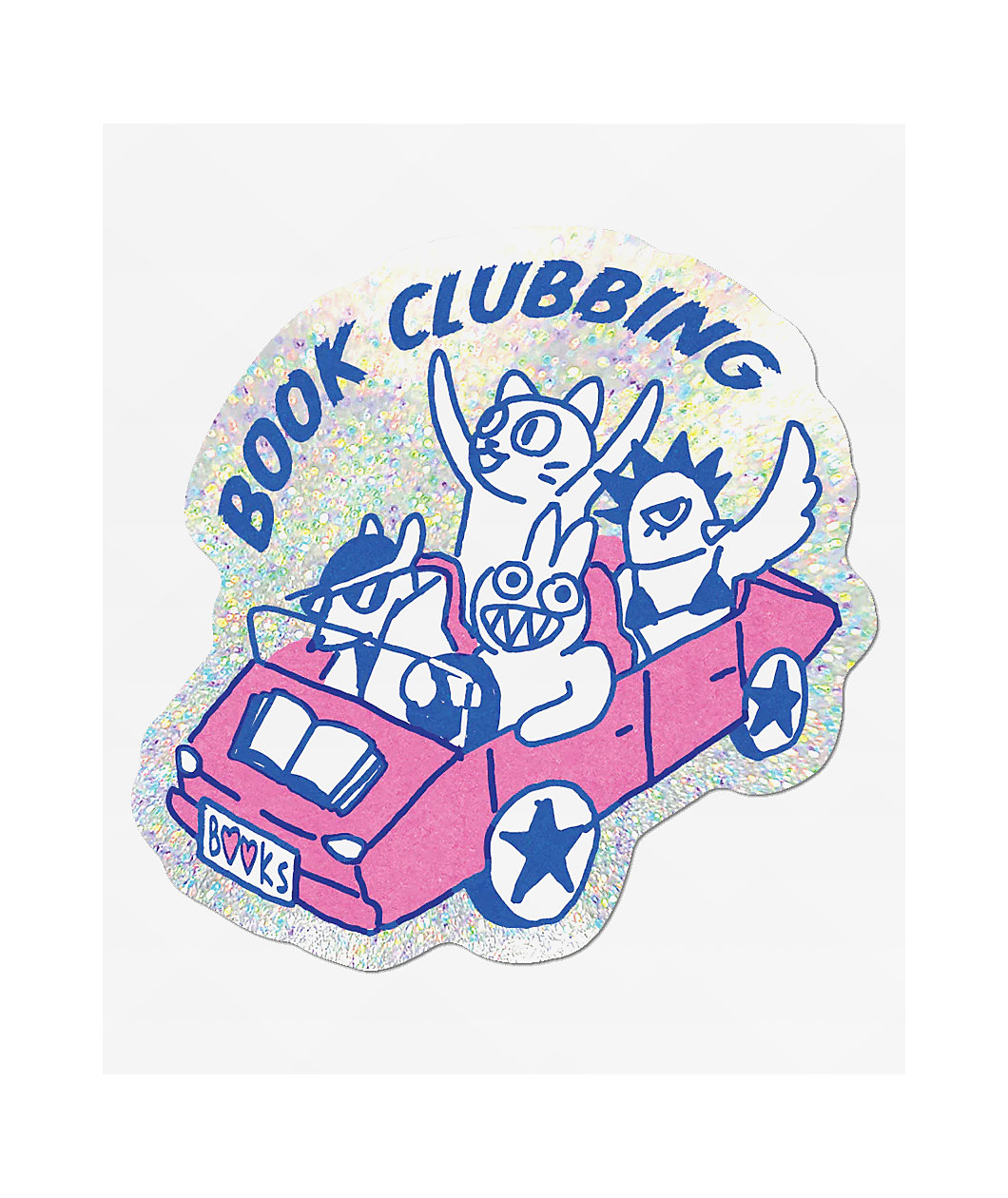 Apply Book Clubbing Sticker