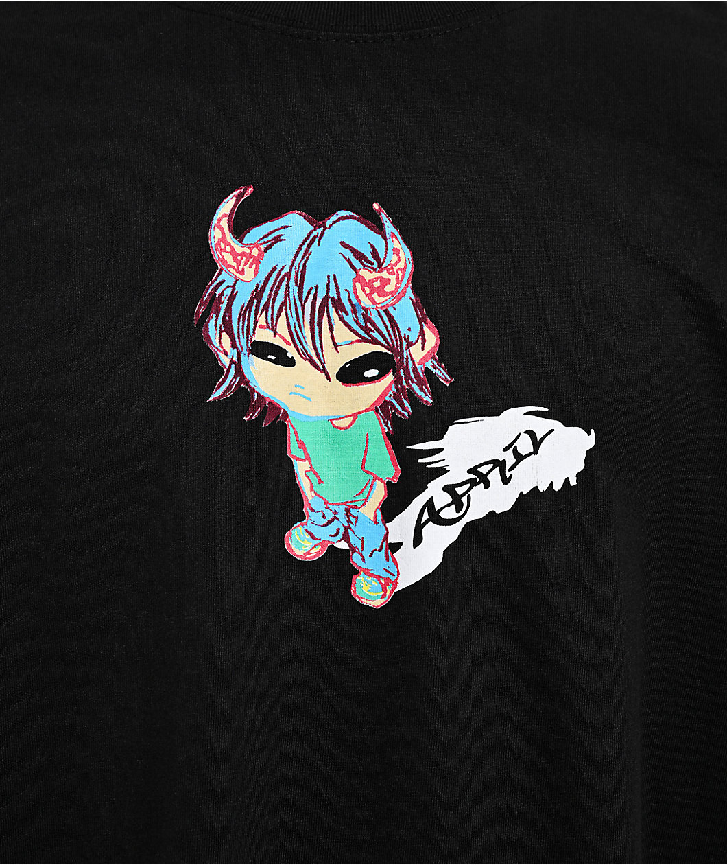 April AP Kid Black T-Shirt