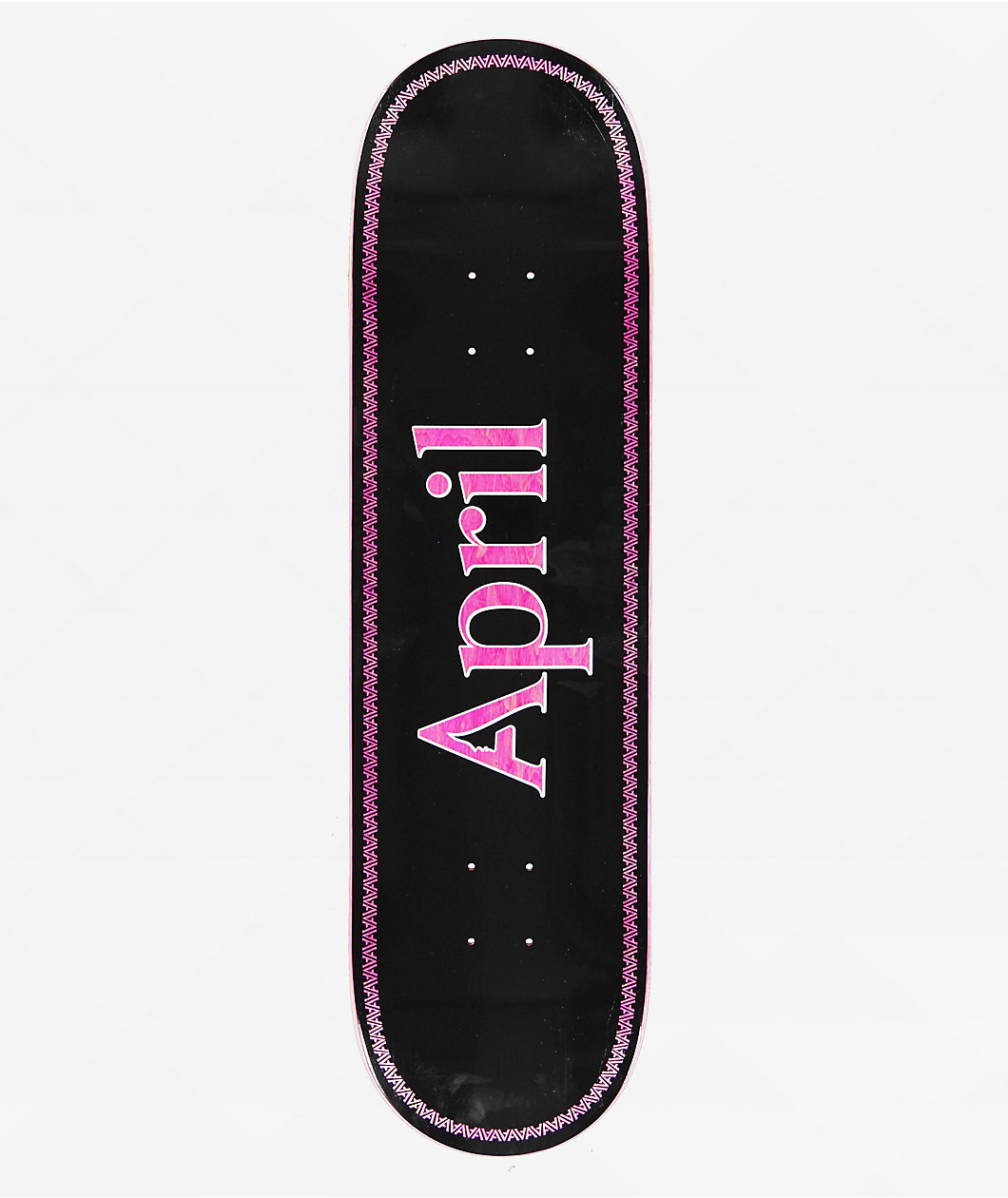 April OG Logo 8.5" Pink & Black Skateboard Deck