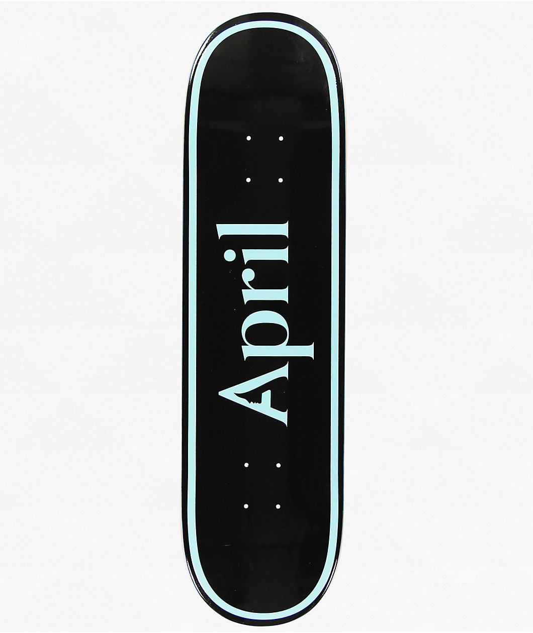 April OG Logo Blue & Black 8.38" Skateboard Deck