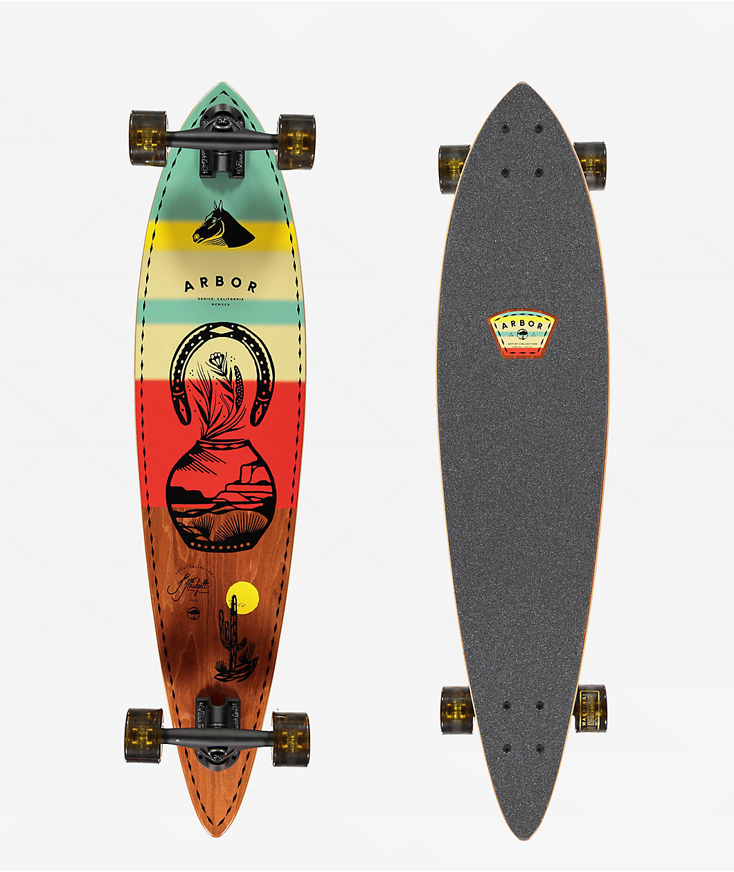 Arbor Mudgett Fish 37" Longboard Skateboard Complete