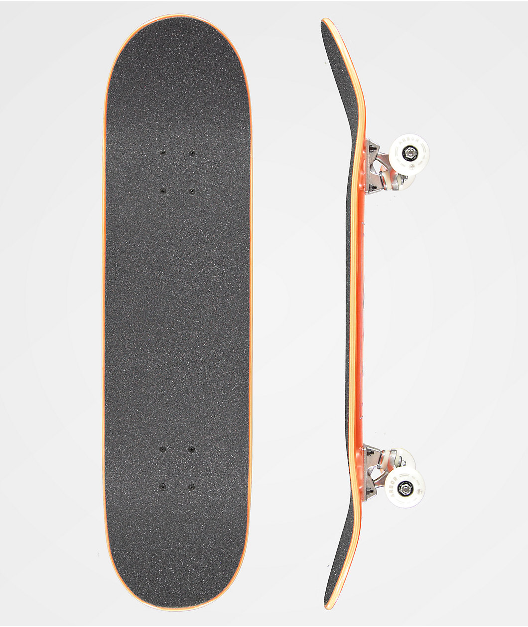 Arbor Street Logo Orange 8.25" Skateboard Complete