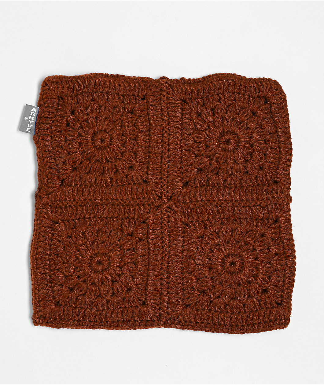 Arkyve Natural Brown Crochet Cat Beanie