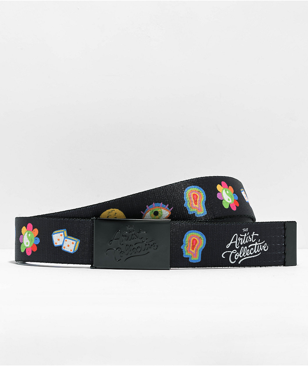 Artist Collective Chalk Icons Black Web Belt
