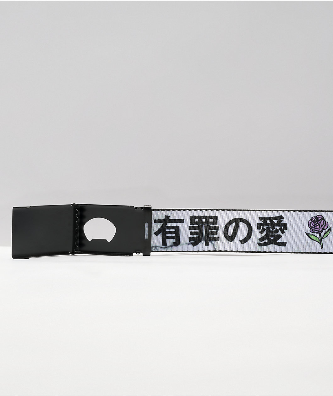 Artist Collective Guilty Love Black & White Web Belt