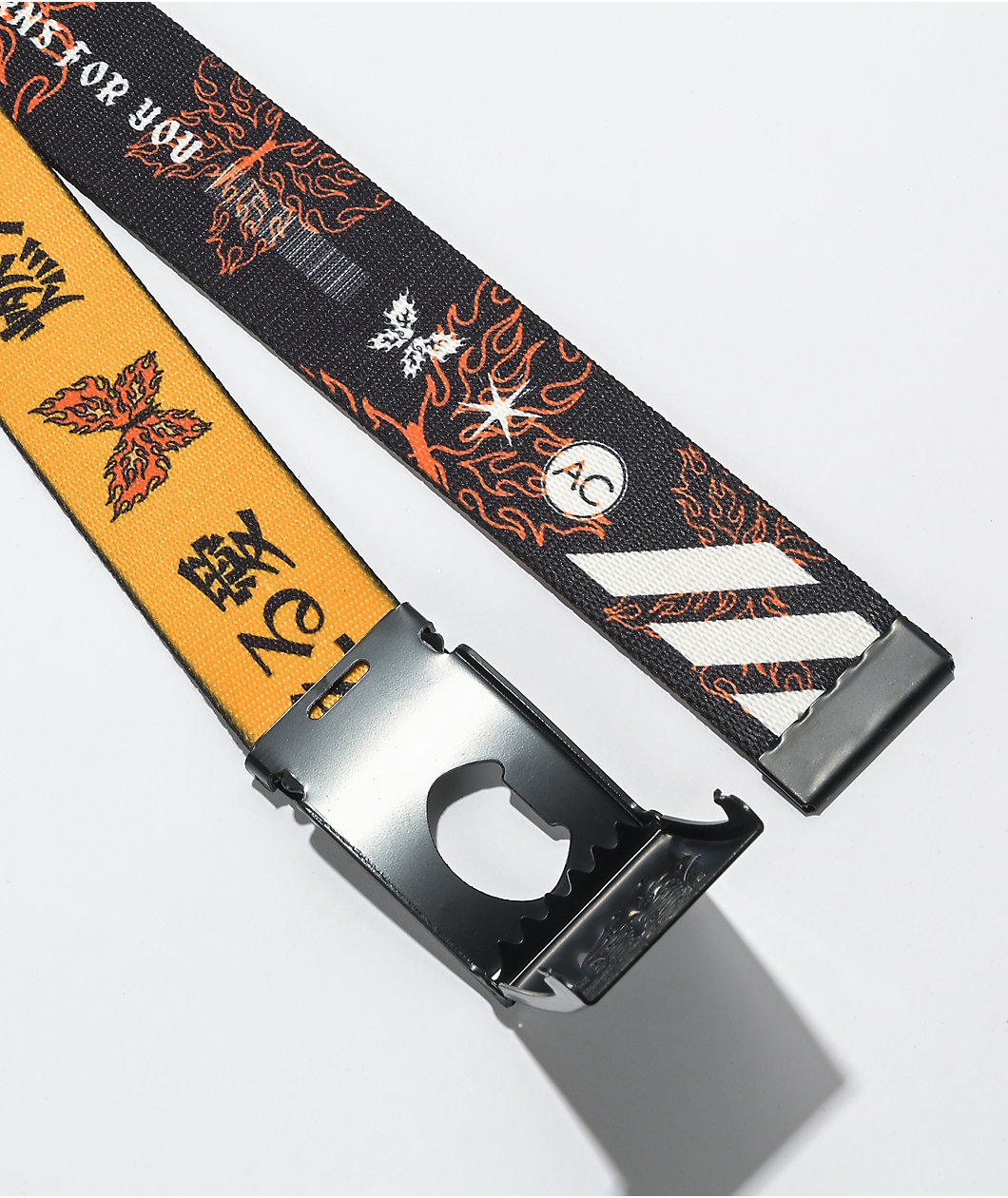 Artist Collective Love Burns Orange Web Belt