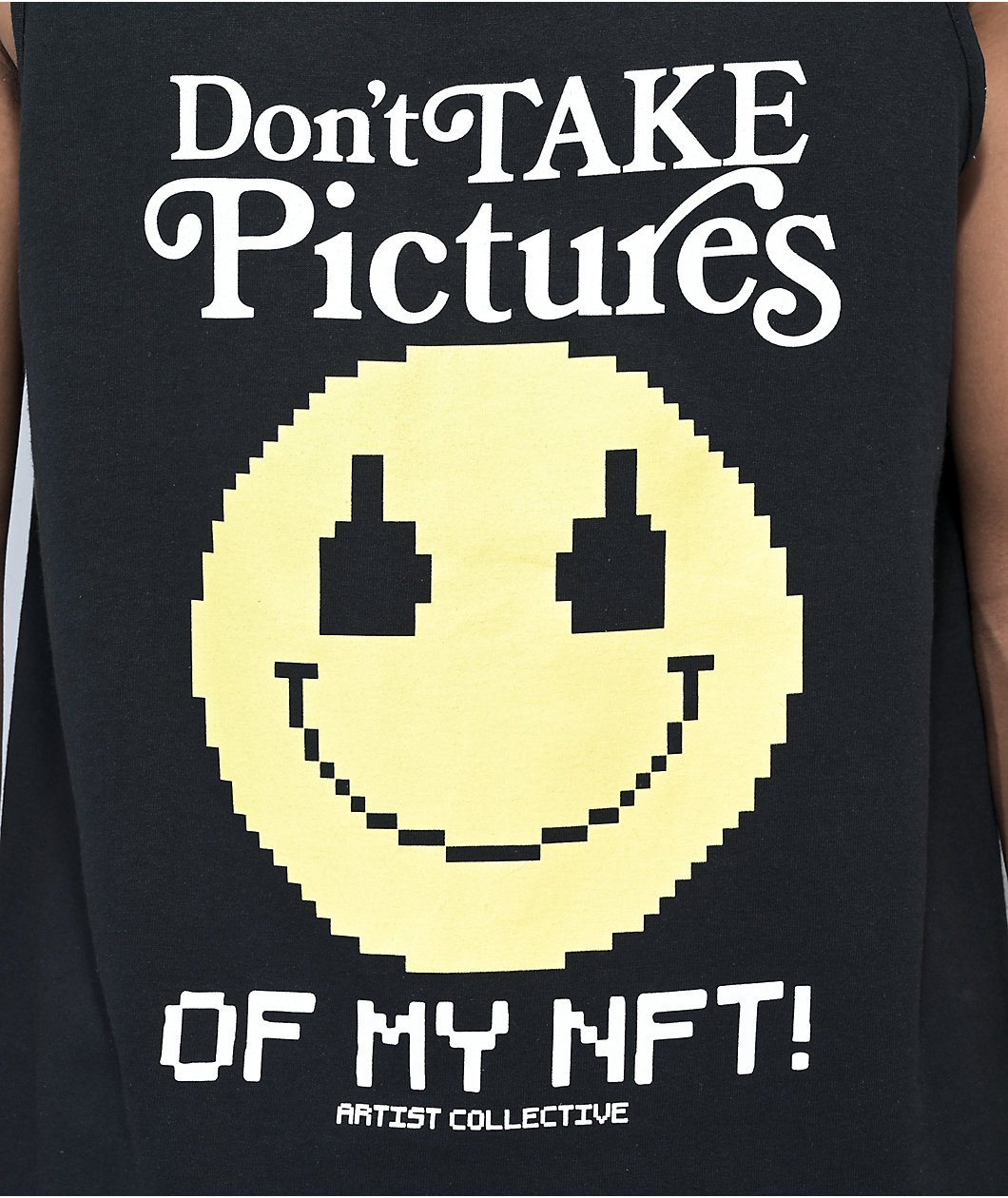 Artist Collective No Pictures Please Black Tank Top