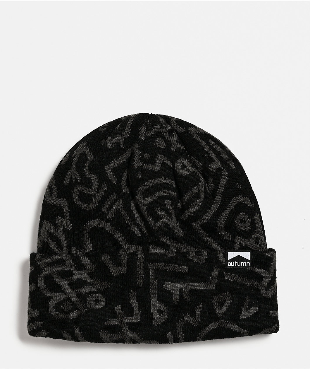 Autumn Soul Camo Black Beanie