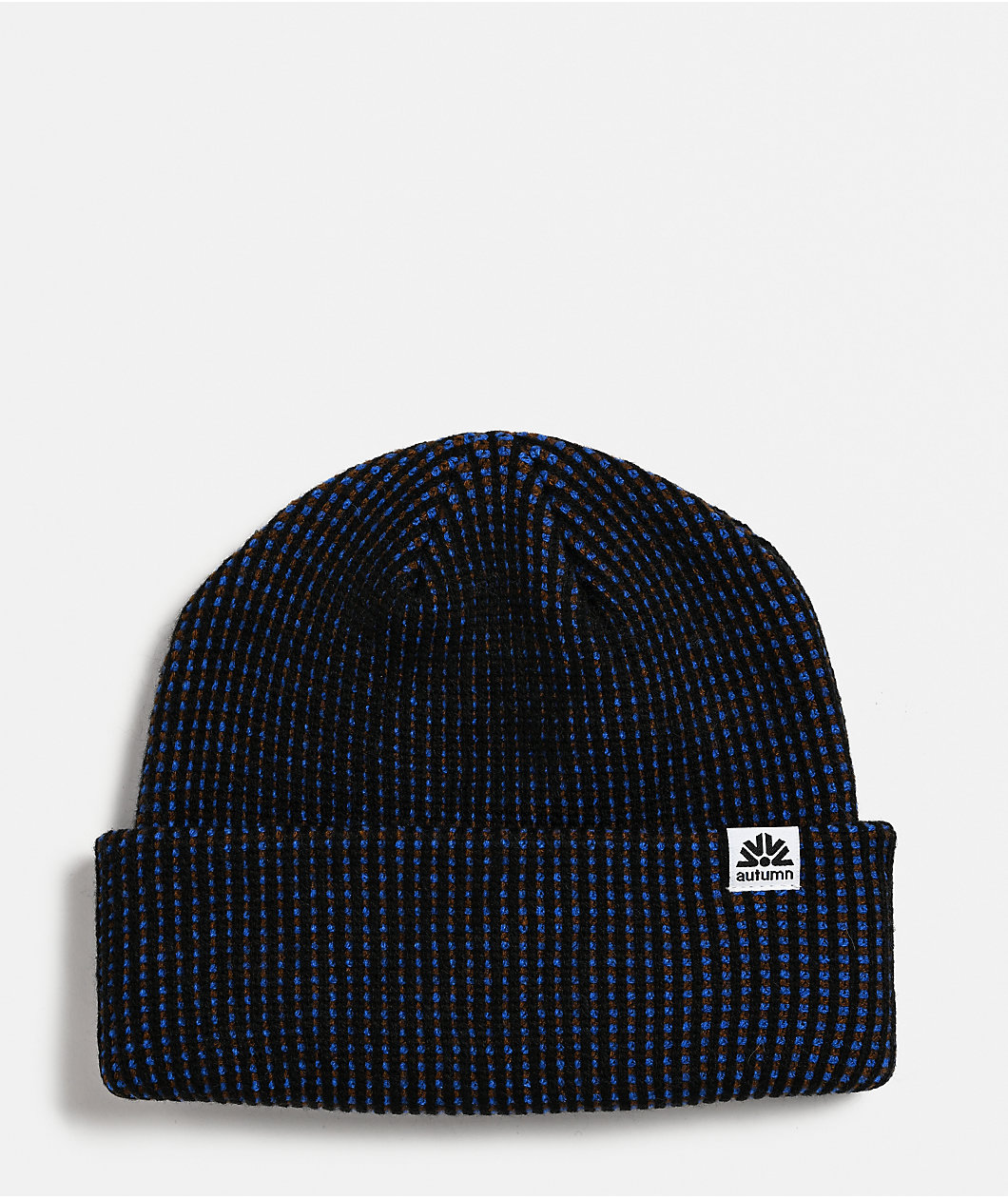 Autumn Static Black & Blue Beanie