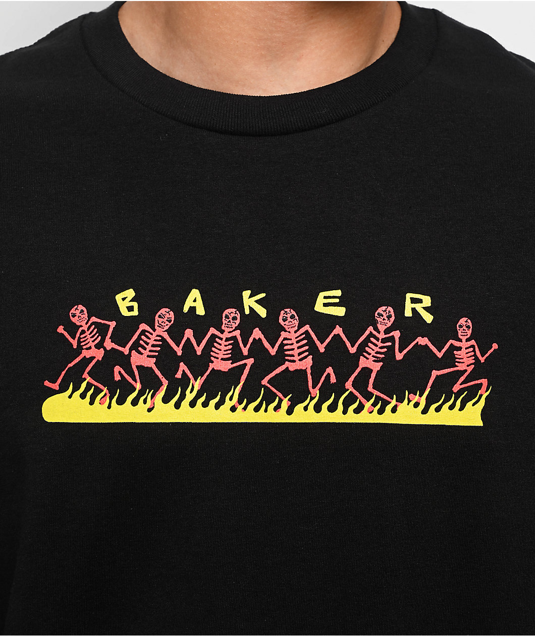 Baker Dancing Skellies Black T-Shirt
