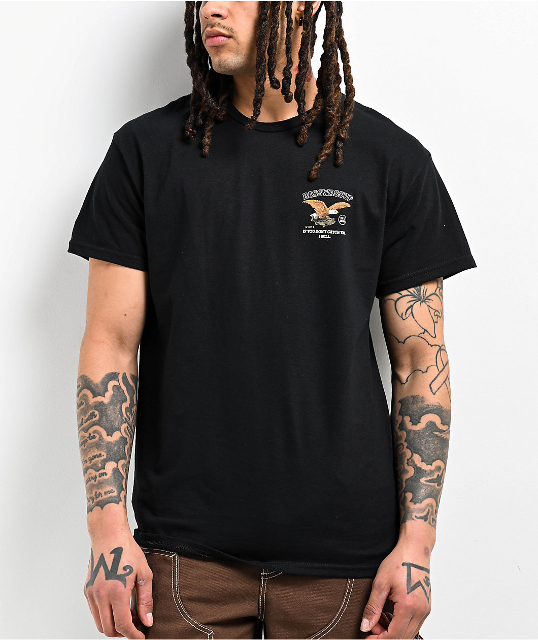 Basswassup Eagle Black T-Shirt