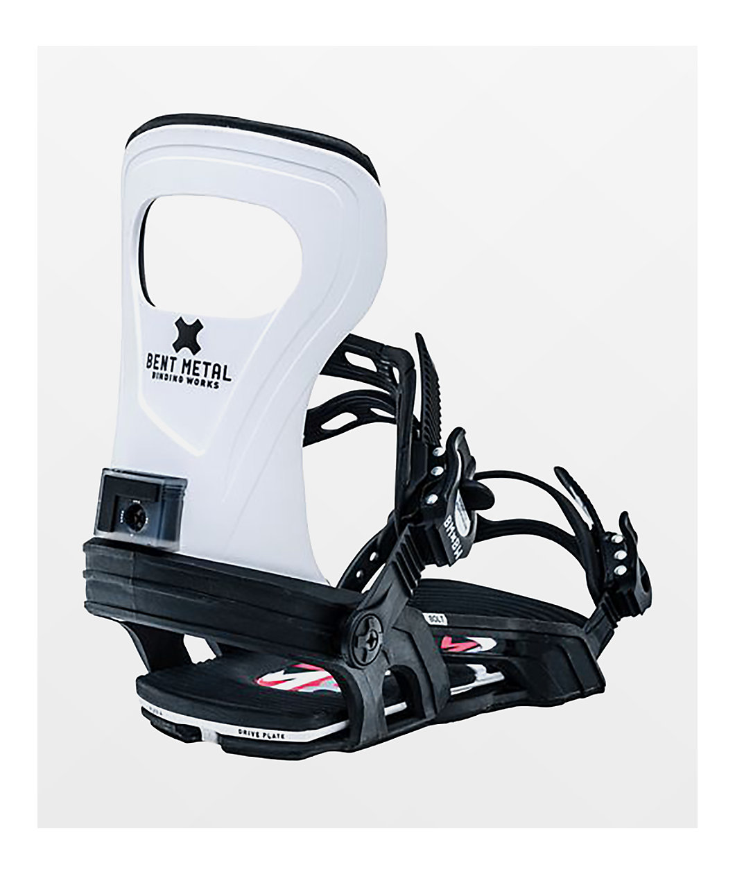 Bent Metal Bolt White Snowboard Bindings