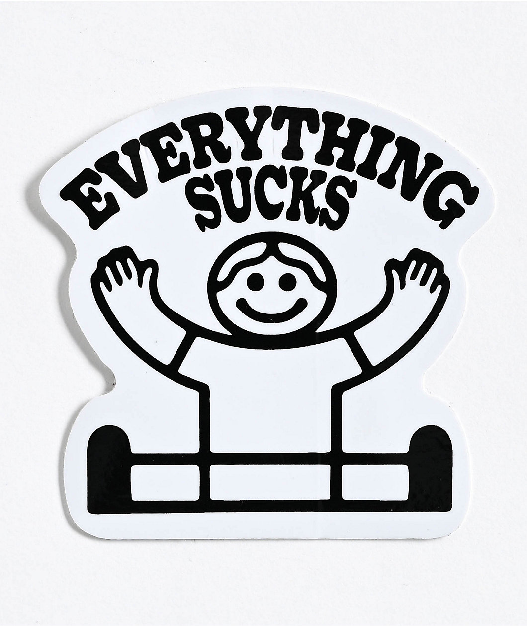 Best Skate Co. Everything Sucks White Sticker