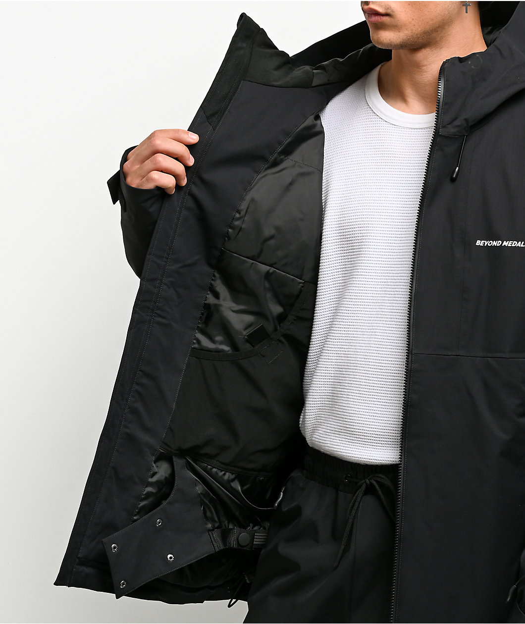Beyond Medals Full Zip Black 15K Snowboard Jacket