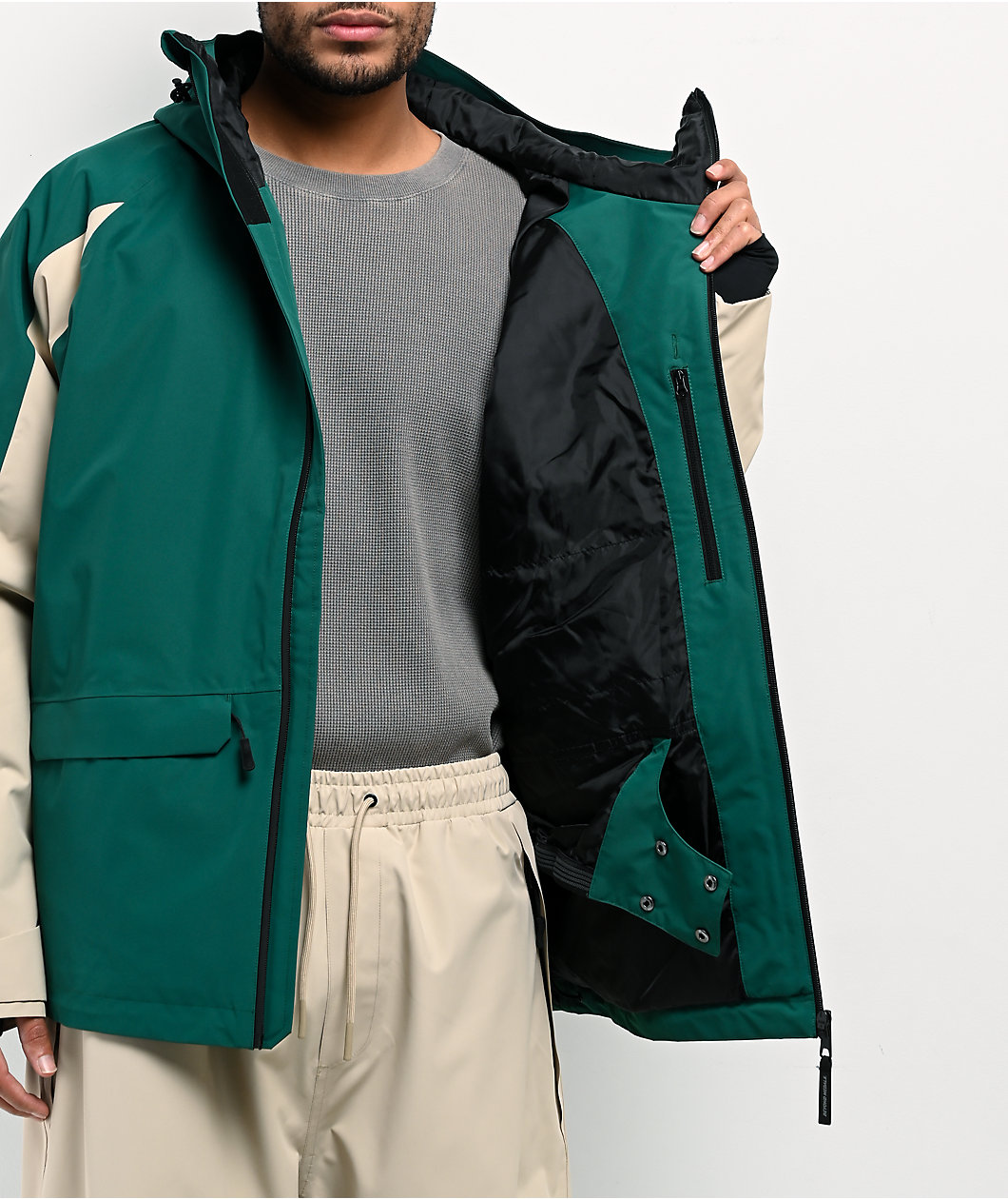 Beyond Medals Nostalgia Green 15K Snowboard Jacket