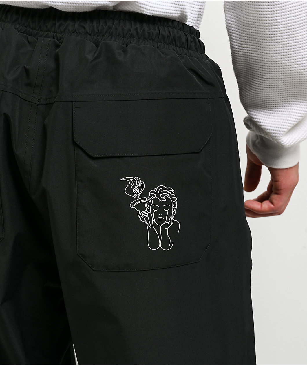 Beyond Medals Park Black 15K Baggy Snowboard Pants