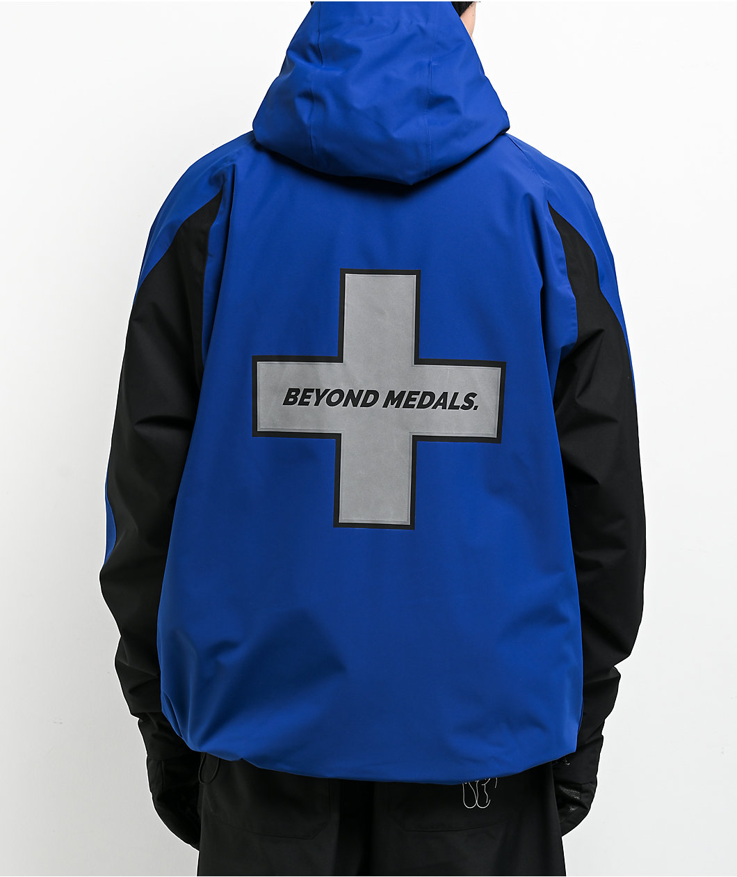 Beyond Medals Retro Anorak 2L Blue 15K Snowboard Jacket