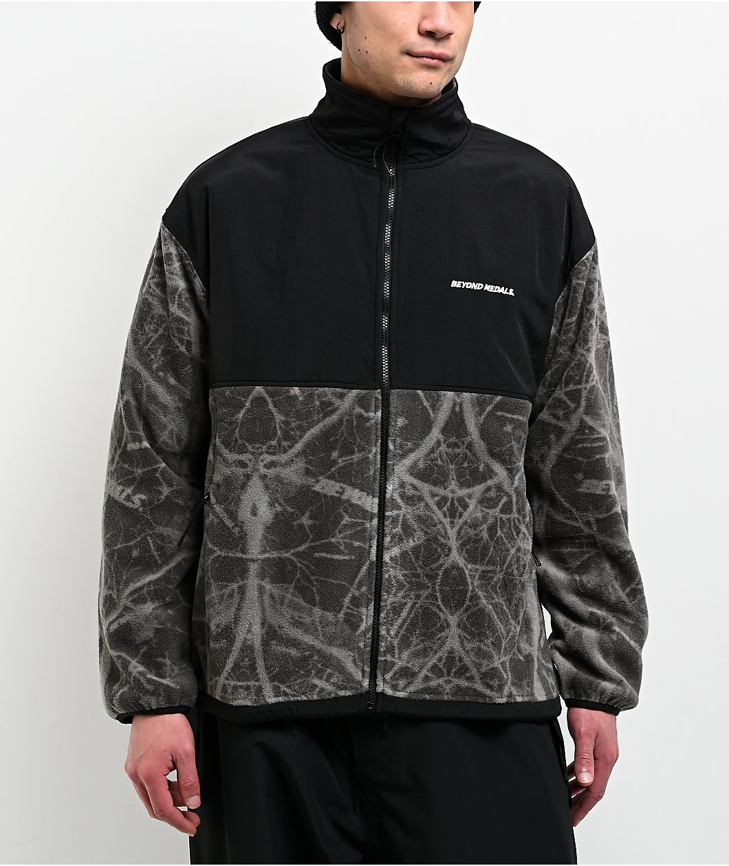 Beyond Medals Tech Grey Fleece Zip Jacket