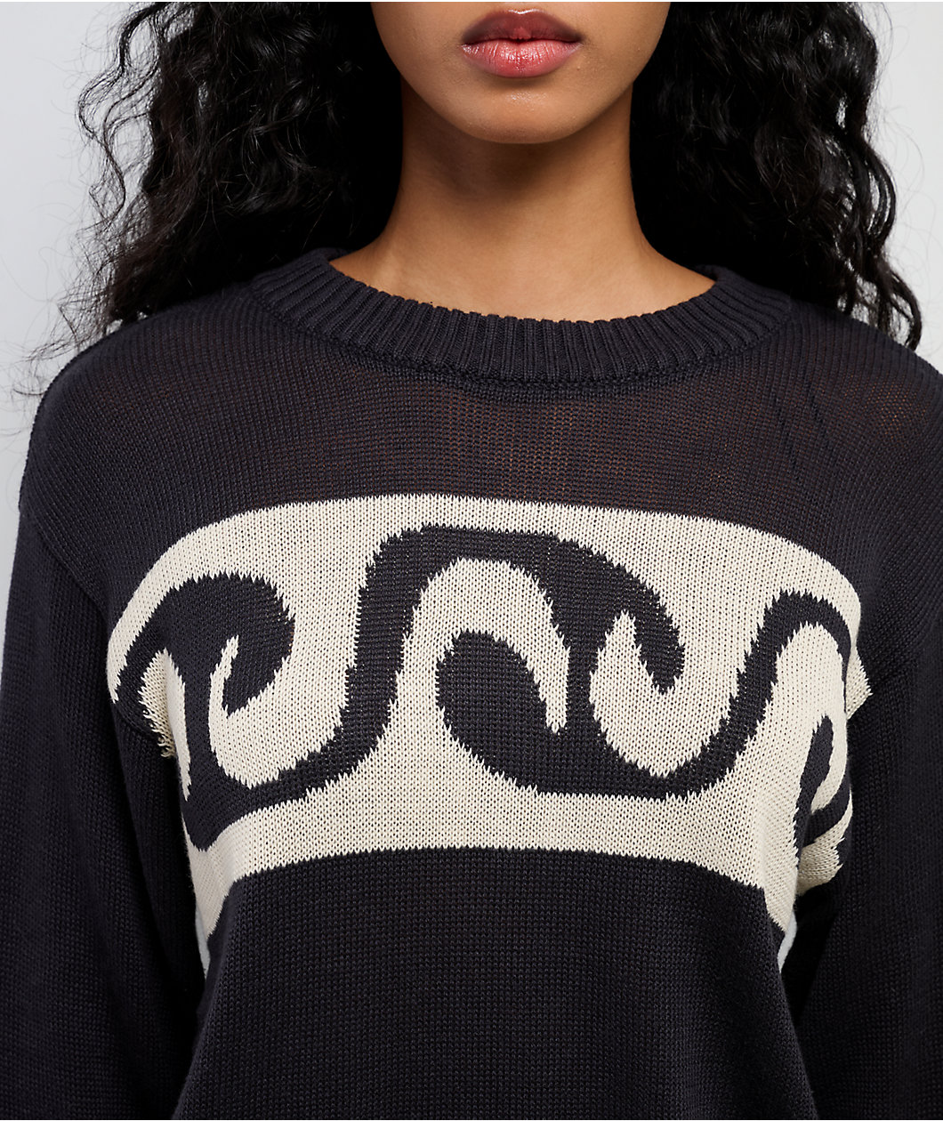 Billabong Wave Fade Black & White Sweater