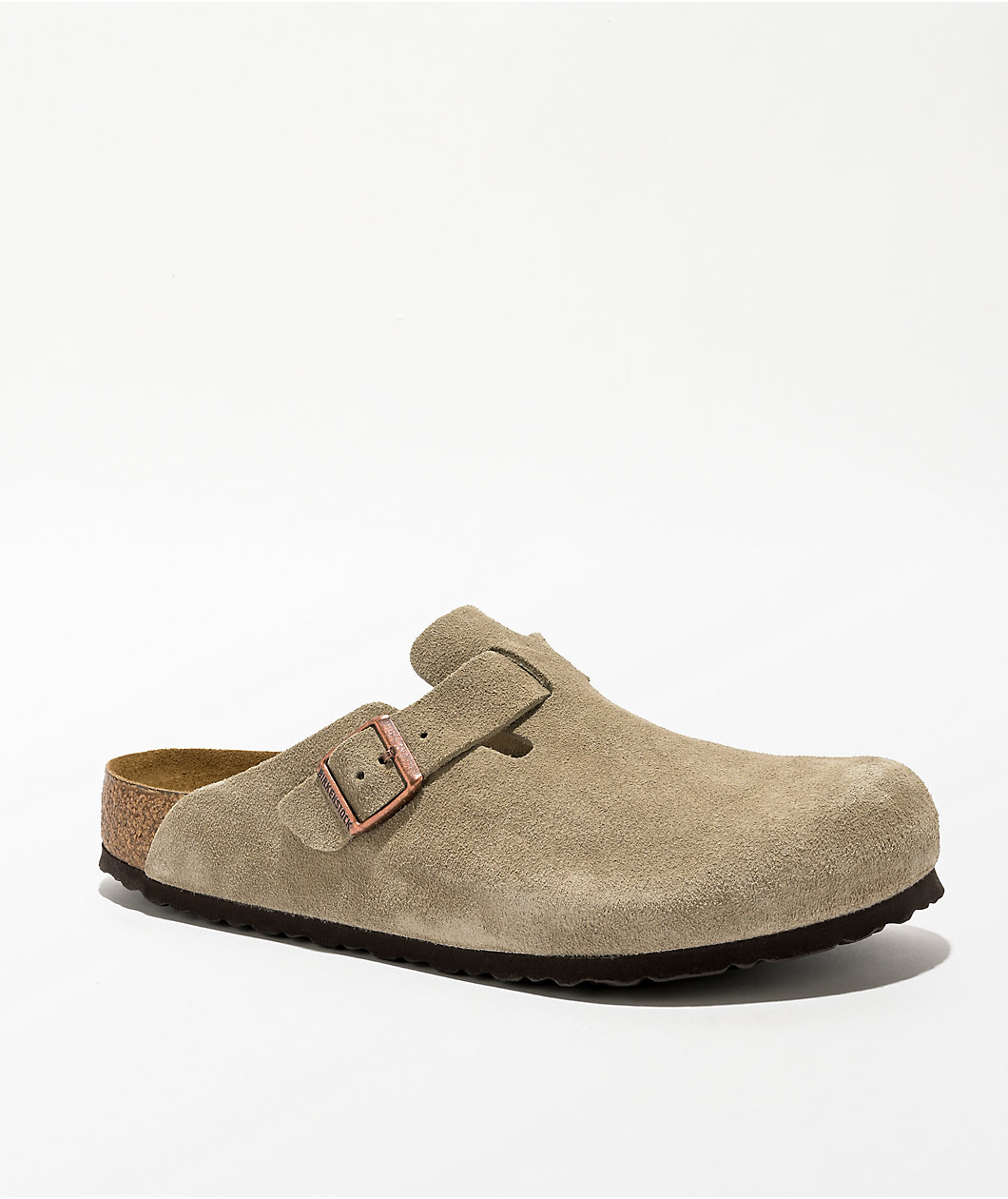 Birkenstock Boston Soft Footbed Taupe Clogs