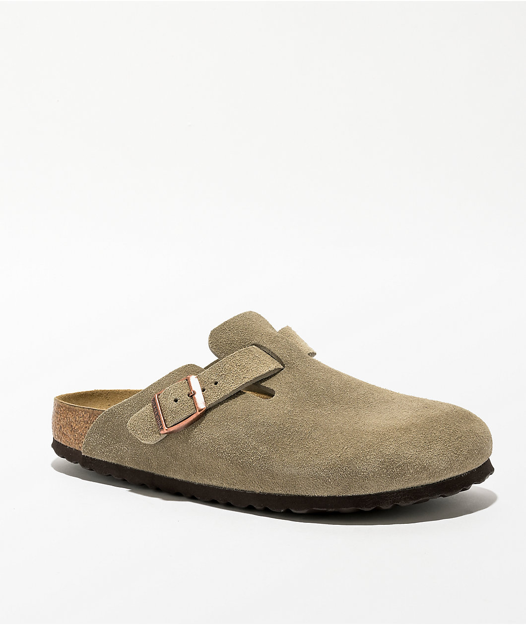 Birkenstock Women's Boston Soft Footbed Taupe Clogs